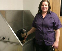 Christine Baker with Blossum, Dog Grooming in Meredith, NH